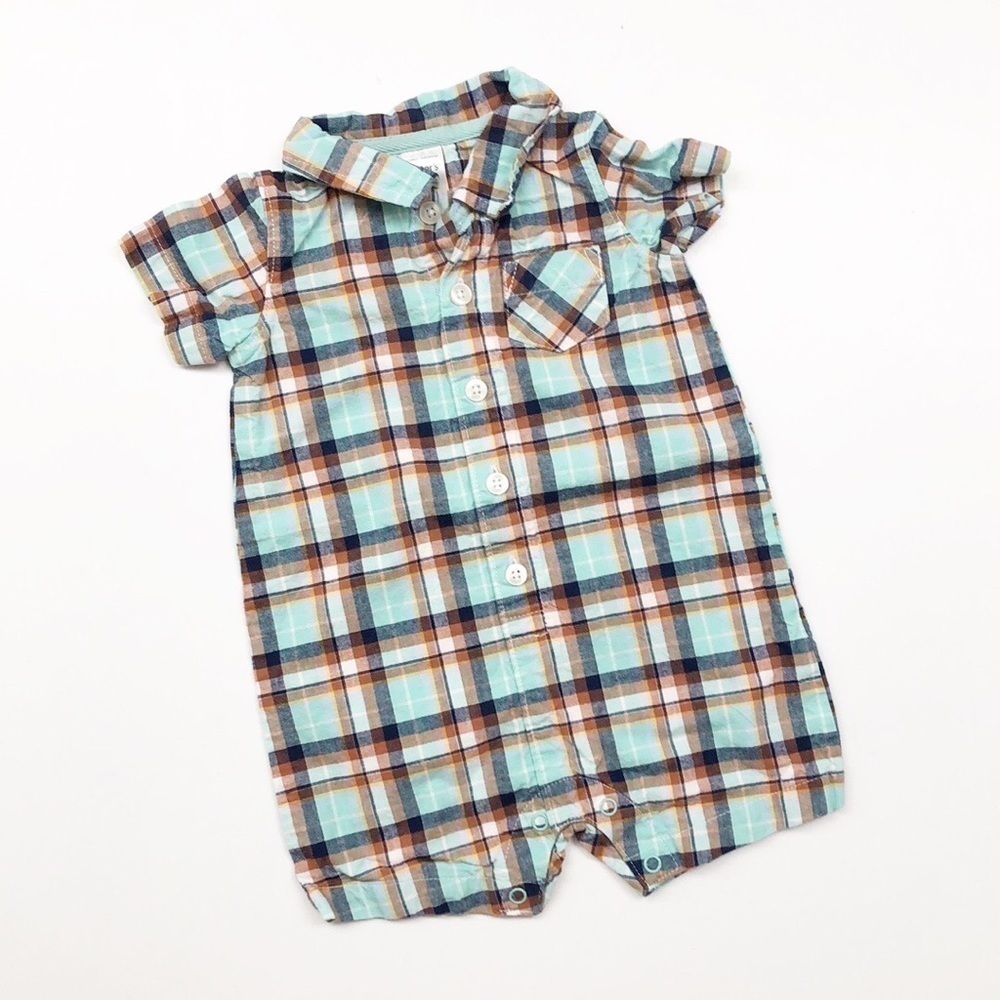 Carter's plaid baby romper